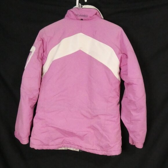 COLUMBIA SPORTSWEAR | women's medium | Vibrant Pink Winter Jacket | White Detail - Picture 3 of 16
